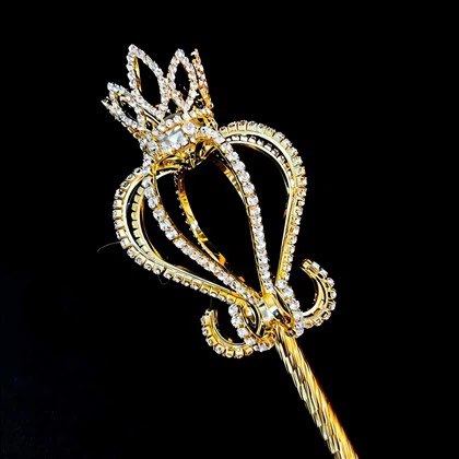 Sceptru regina rotund placat cu glod